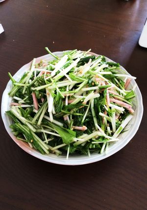 簡単☆水菜とハムのナムル-レシピのメイン写真