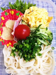 冷麺のお弁当♪その4…ぶっかけうどん風-レシピのメイン写真