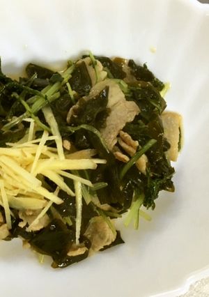 豚バラとわかめの甘辛炒め-レシピのメイン写真
