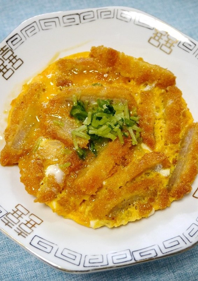 レンジで簡単！ヒレカツ中華卵とじ-レシピのメイン写真