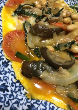野菜たっぷりオープンオムレツ-レシピのメイン写真