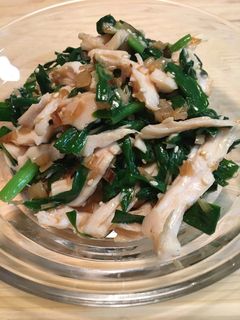蒸し鳥とニラとネギ油で和え物-レシピのメイン写真