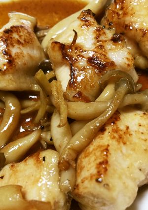 鶏胸肉としめじのはちみつ生姜焼き-レシピのメイン写真