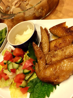 今日の晩ごはん♪手羽先の甘辛だれ-レシピのメイン写真