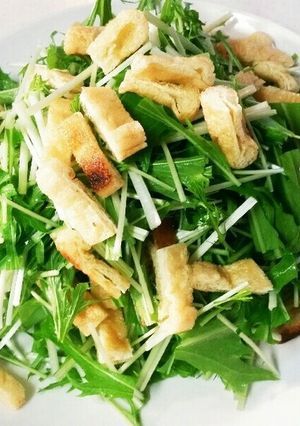 水菜と油揚げの簡単サラダ★-レシピのメイン写真