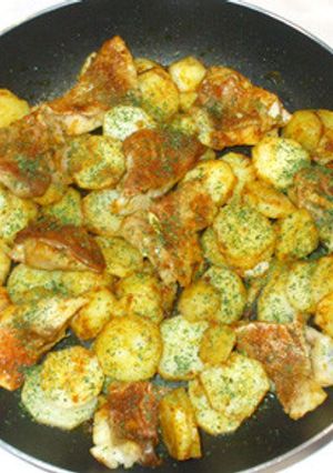 魚・赤魚とじゃが芋の簡単カレー粉炒めもの-レシピのメイン写真