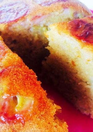 HM簡単！炊飯器でルバーブ＆バナナケーキ-レシピのメイン写真
