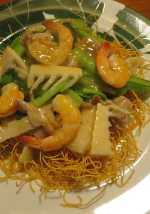 小松菜の皿うどん♪-レシピのメイン写真