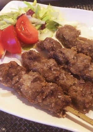 クセなし♡くじらの竜田串揚げ-レシピのメイン写真