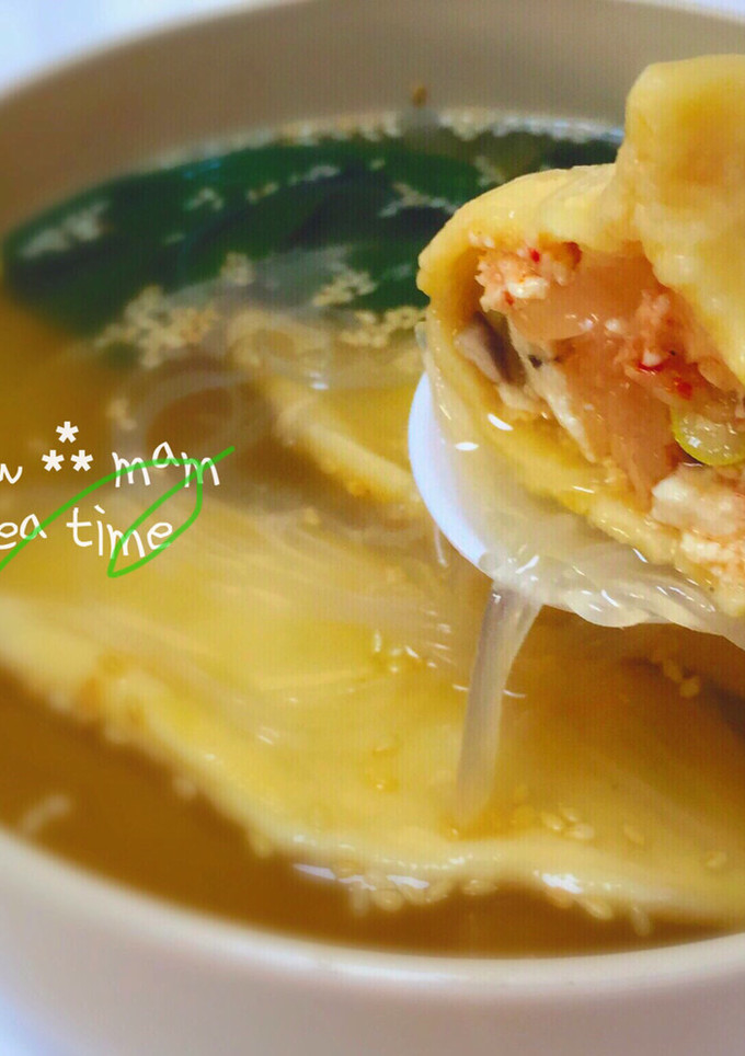 韓国の家庭料理！豆腐キムチのスープ餃子-レシピのメイン写真