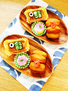 節句☆こいのぼり押し寿司&お花ごはん♡-レシピのメイン写真