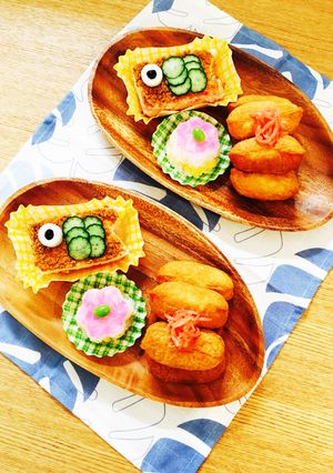節句☆こいのぼり押し寿司&お花ごはん♡-レシピのメイン写真