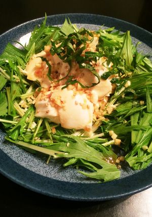 豆腐と水菜の薬味サラダ！-レシピのメイン写真