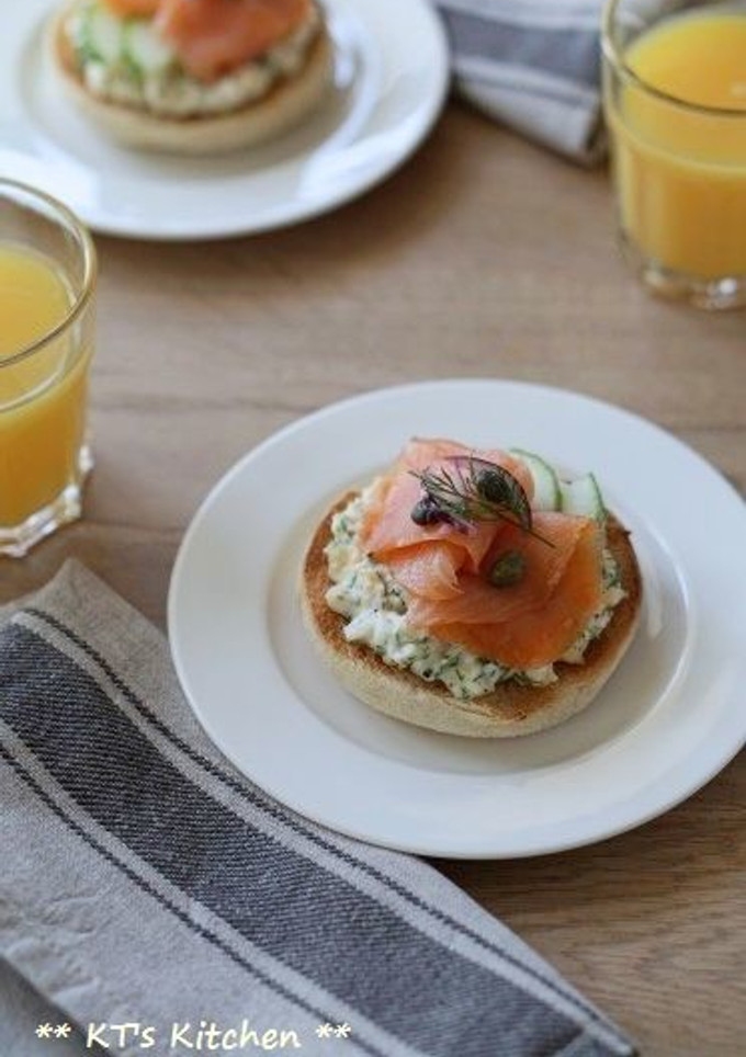 サーモンとディルマヨエッグの朝食マフィン-レシピのメイン写真