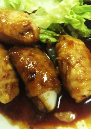 新玉ねぎの豚肉巻き巻き♪焼き肉ver-レシピのメイン写真