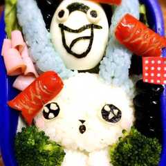 コマさんウィスパーキャラ弁♡-レシピのメイン写真