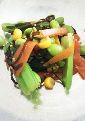 お弁当に！彩り野菜の塩昆布和え-レシピのメイン写真