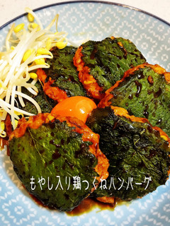 簡単!もやし入り鶏つくねハンバーグ-レシピのメイン写真