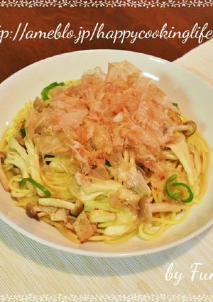 春キャベツときのこの和風パスタ-レシピのメイン写真
