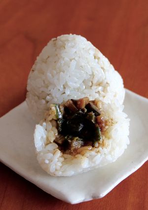 ナスの味噌しぎおにぎり-レシピのメイン写真