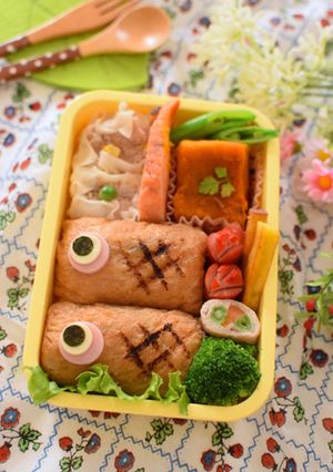 【キャラ弁】稲荷寿司でこいのぼり弁当-レシピのメイン写真