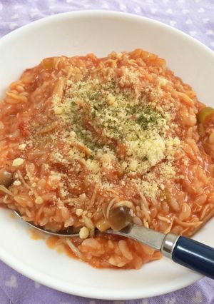 トマトジュースで簡単★しらすリゾット-レシピのメイン写真