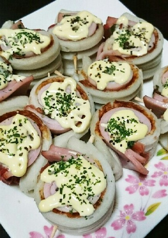 簡単巻くだけ‼ちくわとハムの梅しそ巻き-レシピのメイン写真