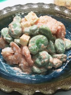 そら豆とエビの明太マヨ和え-レシピのメイン写真