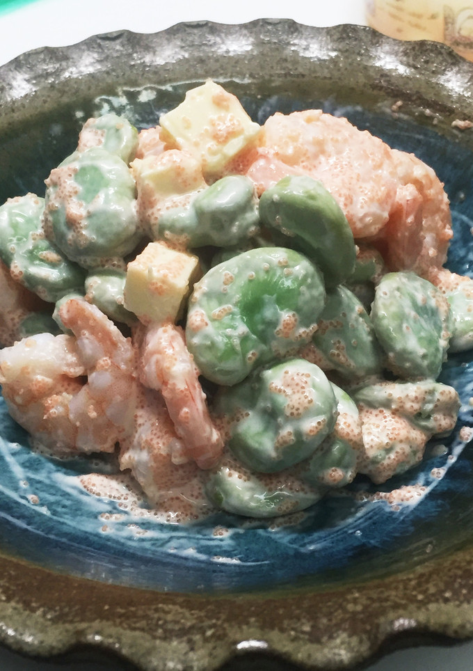 そら豆とエビの明太マヨ和え-レシピのメイン写真