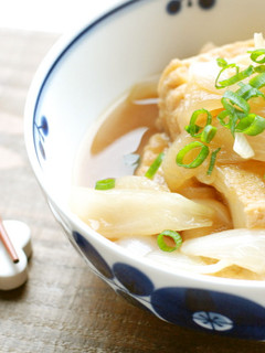 簡単♡新玉ねぎと厚揚げの甘煮-レシピのメイン写真