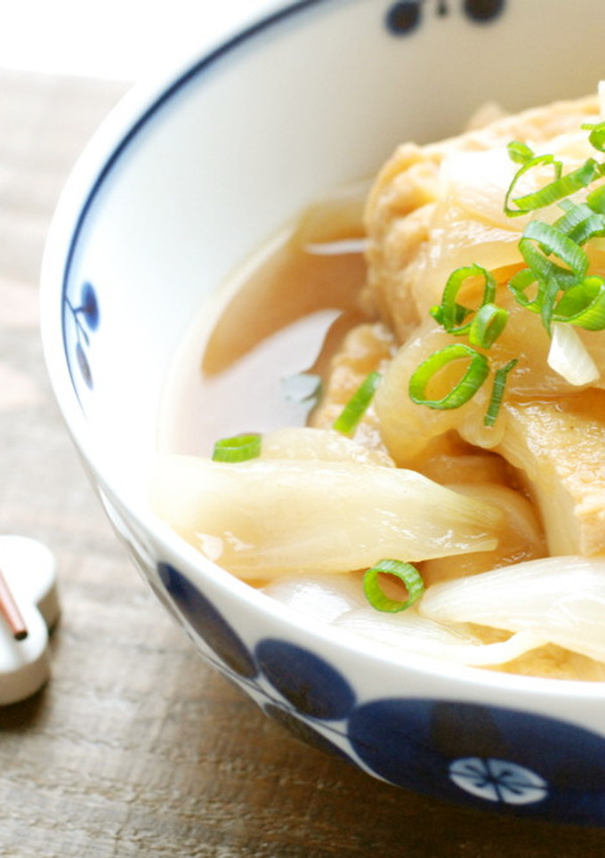 簡単♡新玉ねぎと厚揚げの甘煮-レシピのメイン写真