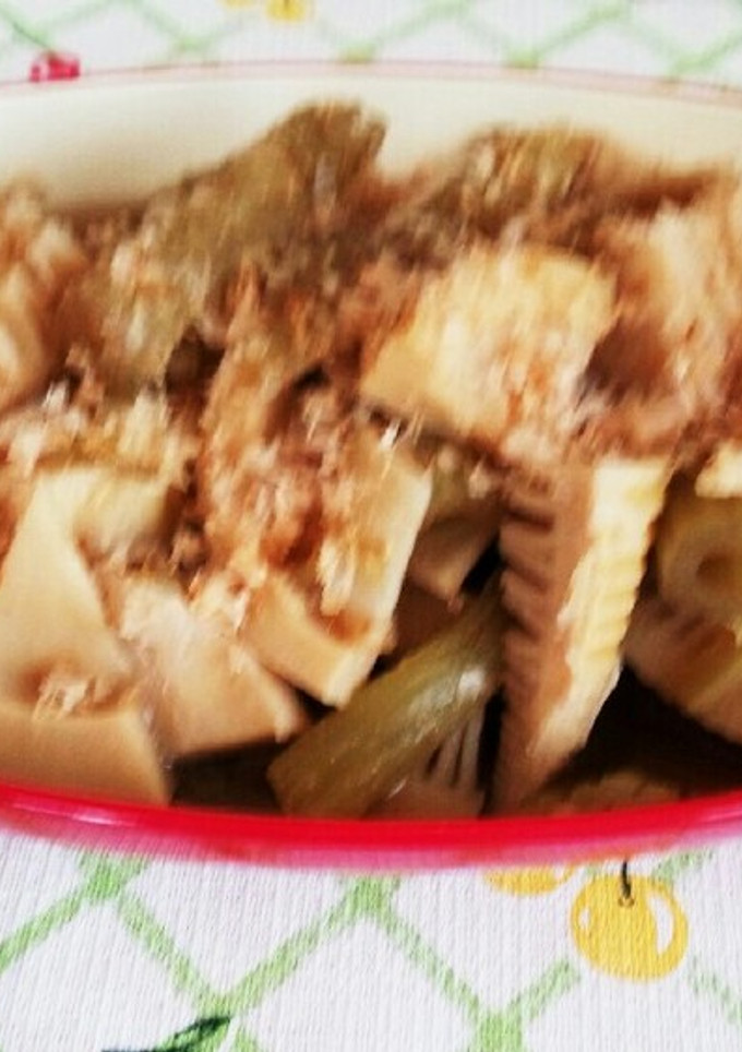 我が家のふきとたけのこの煮物-レシピのメイン写真