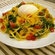 ちりめんサラダほうれん草の冷製パスタ