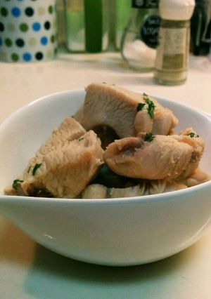 ゆで鶏モモのバジル風味★ノンオイル-レシピのメイン写真