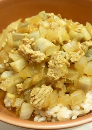 あっさりスパイシーな蓮根と挽肉のカレー　-レシピのメイン写真