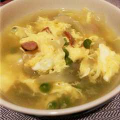 うすいえんどう豆と卵のコンソメスープ♪-レシピのメイン写真