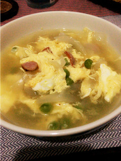 うすいえんどう豆と卵のコンソメスープ♪-レシピのメイン写真