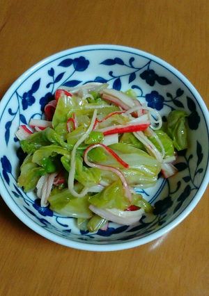 春キャベツとカニカマの中華風-レシピのメイン写真