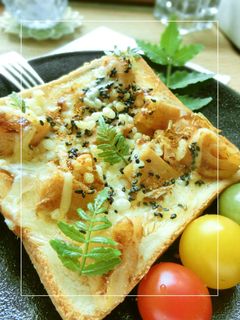 土佐たけのこのたぬきトースト-レシピのメイン写真