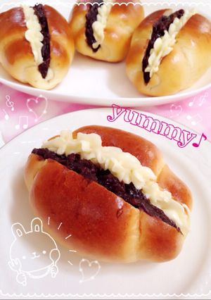 手捏ねで絶品☆粒餡みるくクリームパン-レシピのメイン写真