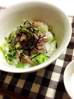茶ちゃっと一人飯!鯵のづけ茶漬け-レシピのメイン写真