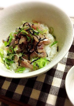 茶ちゃっと一人飯！鯵のづけ茶漬け-レシピのメイン写真