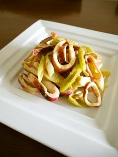ボイルイカと長ねぎの酢味噌和え♪-レシピのメイン写真