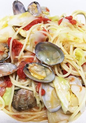 バター香る春キャベツとあさりのパスタ-レシピのメイン写真