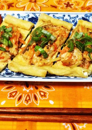 カリカリおあげの明太ごぼう焼き-レシピのメイン写真