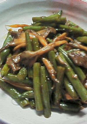 麻婆茄子の素でいんげんと舞茸の常備菜-レシピのメイン写真