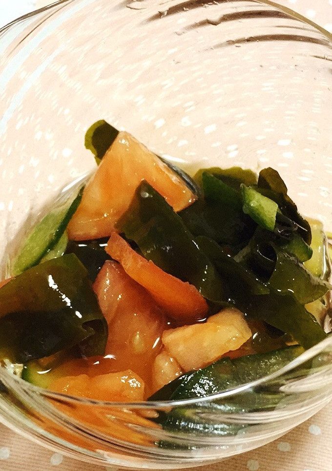 トマトとわかめのさっぱり酢の物-レシピのメイン写真