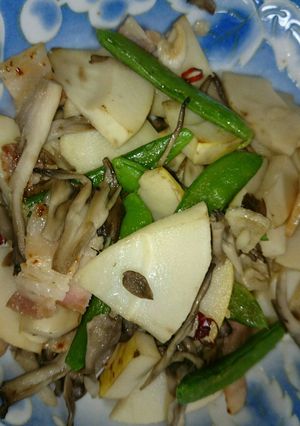 筍とスナップえんどうのペペロンチーノ-レシピのメイン写真