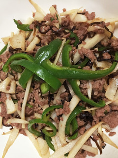 塩昆布が決め手★筍とピーマンの挽肉炒め-レシピのメイン写真