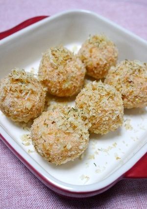レンジで簡単！揚げないサーモンコロッケ-レシピのメイン写真